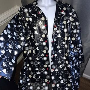 DISNEY black and white Mickey Mouse raincoat